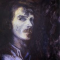 (T0002) Autoportrait, 1986, acrylique sur toile, 92 x 73 cm