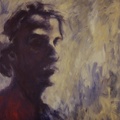 (T0003) Autoportrait 2, 1986, acrylique sur toile, 92 x 73 cm