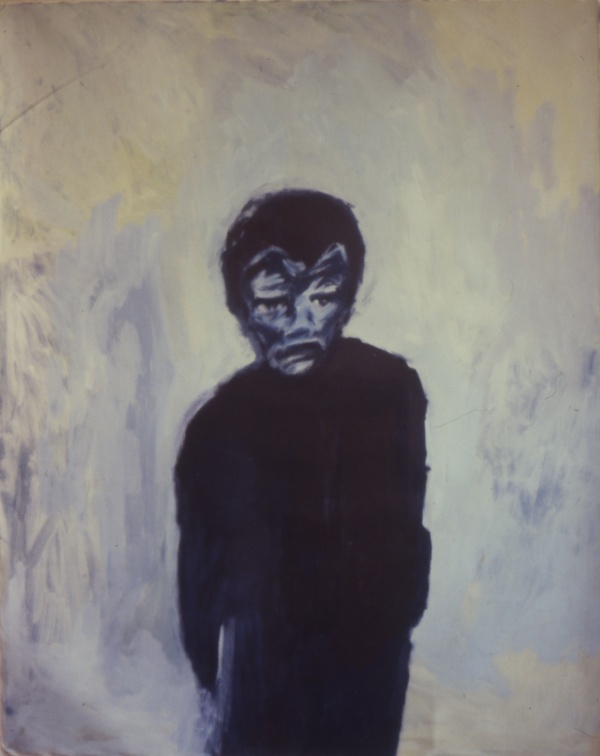 (T0010) Homme, 1986, acrylique sur toile, 146 x 114 cm