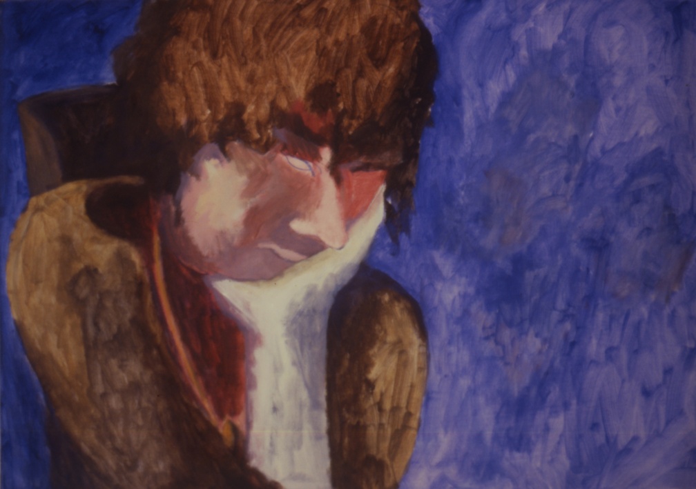 (T0025) Le livre, 1986, acrylique sur toile, 65 x 95 cm (11428 visites) (T0025) Le livre, 1986, acrylique sur toile, 65 x 95 cm
