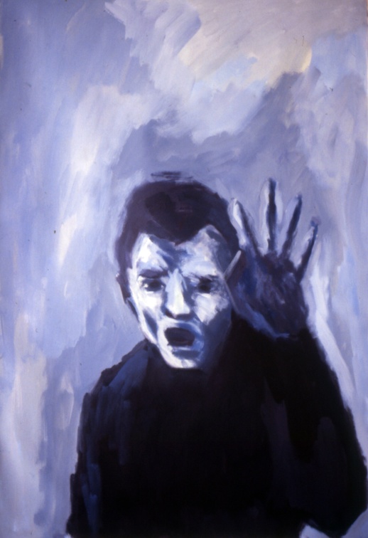 (T0026) Le miroir, 1986, acrylique sur toile, 95 x 65 cm (10082 visites) (T0026) Le miroir, 1986, acrylique sur toile, 95 x 65 cm