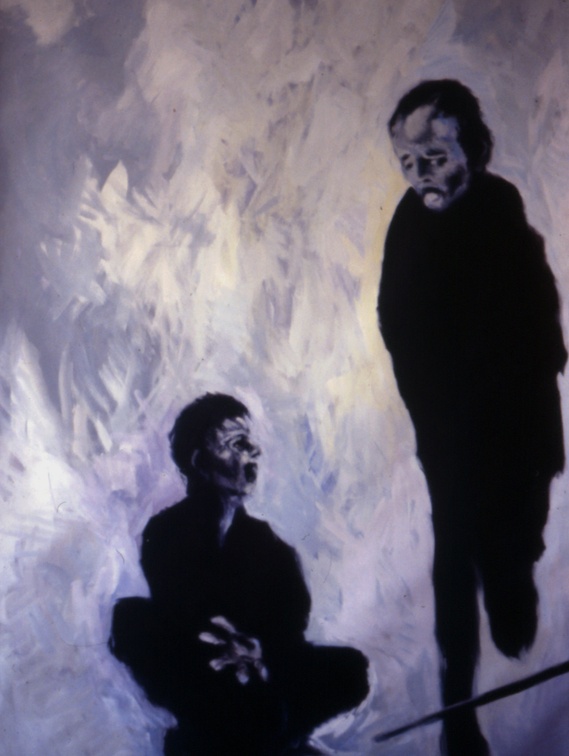 (T0027) Le passant, 1986, acrylique sur toile, 195 x 130 cm (10262 visites) (T0027) Le passant, 1986, acrylique sur toile, 195 x 130 cm