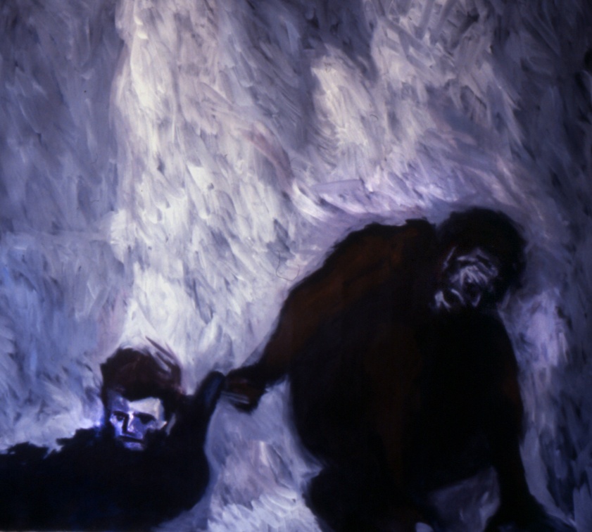 (T0032) Le trophée, 1986, acrylique sur toile, 130 x 195 cm (20516 visites) (T0032) Le trophée, 1986, acrylique sur toile, 130 x 195 cm