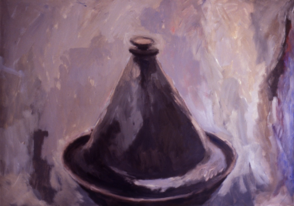 (T0036) Objet, 1986, acrylique sur toile, 62 x 97 cm