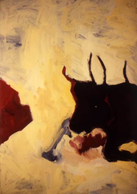 (T0041) Rituel 2, 1986, acrylique sur toile, 85 x 65 cm (15269 visites) (T0041) Rituel 2, 1986, acrylique sur toile, 85 x 65 cm