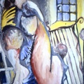 (T0044) Annonciation, 1987, acrylique sur toile, 93 x 65 cm
