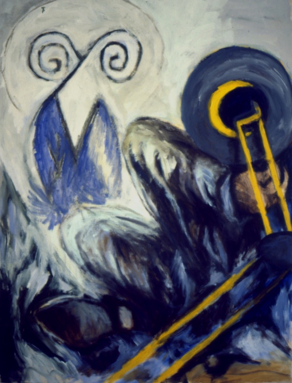 (T0052) Cirque 5, 1987, acrylique sur toile, 93 x 65 cm (10468 visites) (T0052) Cirque 5, 1987, acrylique sur toile, 93 x 65 cm