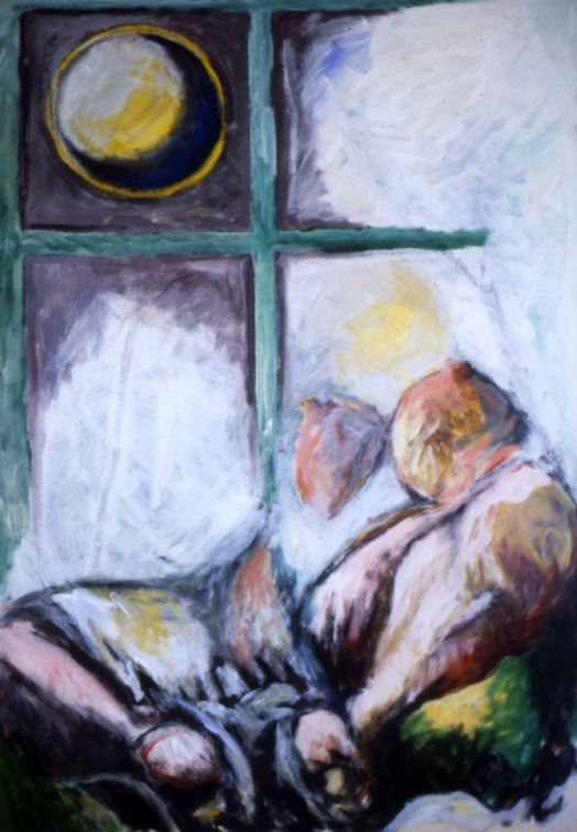 (T0053) Cirque 6, 1987, acrylique sur toile, 93 x 65 cm (8384 visites) (T0053) Cirque 6, 1987, acrylique sur toile, 93 x 65 cm