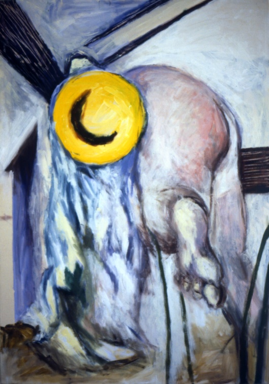 (T0057) Cirque 10, 1987, acrylique sur toile, 93 x 65 cm