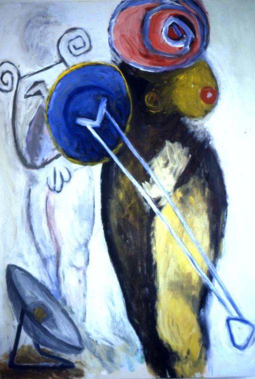 (T0058) Cirque 11, 1987, acrylique sur toile, 93 x 65 cm
