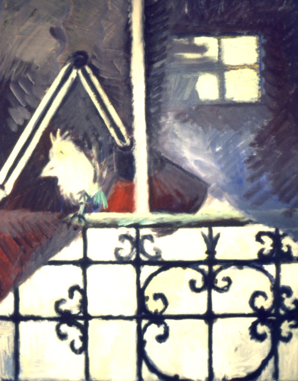 (T0060) Extérieur, 1987, acrylique sur toile, 93 x 73 cm (5696 visites) (T0060) Extérieur, 1987, acrylique sur toile, 93 x 73 cm