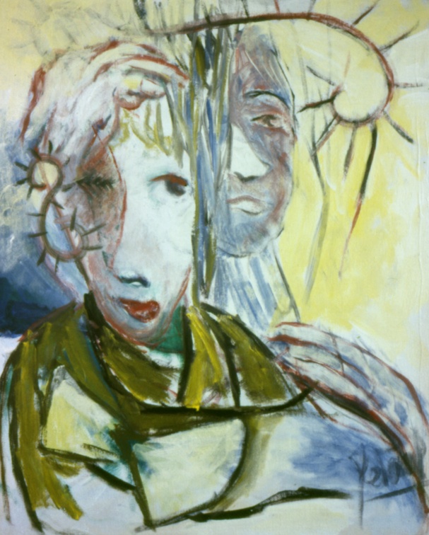 (T0081) Sans titre, 1987, acrylique sur toile, 61 x 50 cm (3160 visites) (T0081) Sans titre, 1987, acrylique sur toile, 61 x 50 cm