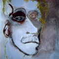 (T0084) Autoportrait, 1988, acrylique sur toile, 33 x 24 cm