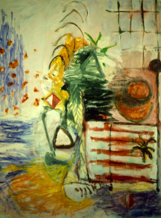 (T0085) Bord de mer (Castellion), 1988, acrylique sur toile, 116 x 89 cm