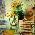 (T0085) Bord de mer (Castellion), 1988, acrylique sur toile, 116 x 89 cm