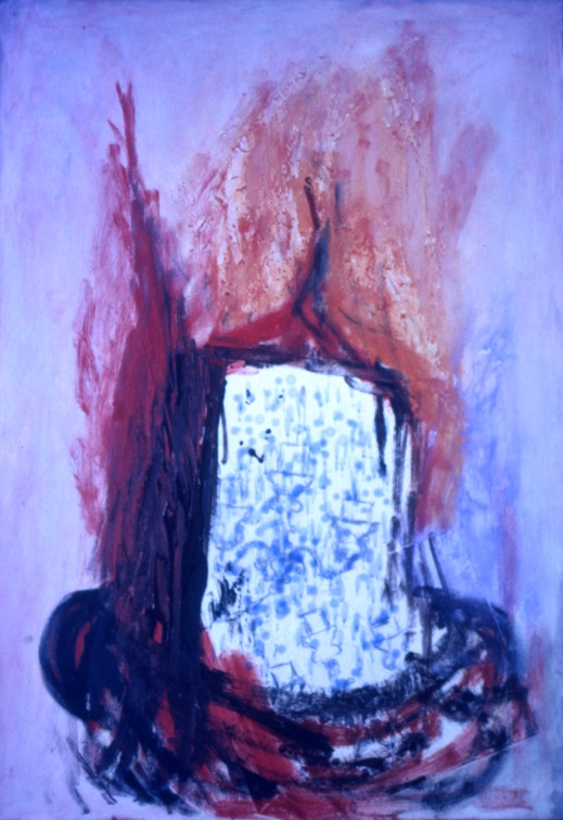 (T0086) Bougie, 1988, acrylique sur toile, 92 x 65 cm (4532 visites) (T0086) Bougie, 1988, acrylique sur toile, 92 x 65 cm