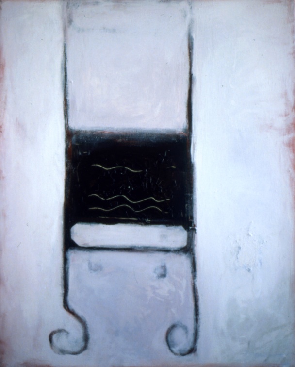 (T0089) Chaise espagnole, 1988, acrylique sur toile, 61 x 50 cm (4526 visites) (T0089) Chaise espagnole, 1988, acrylique sur toile, 61 x 50 cm