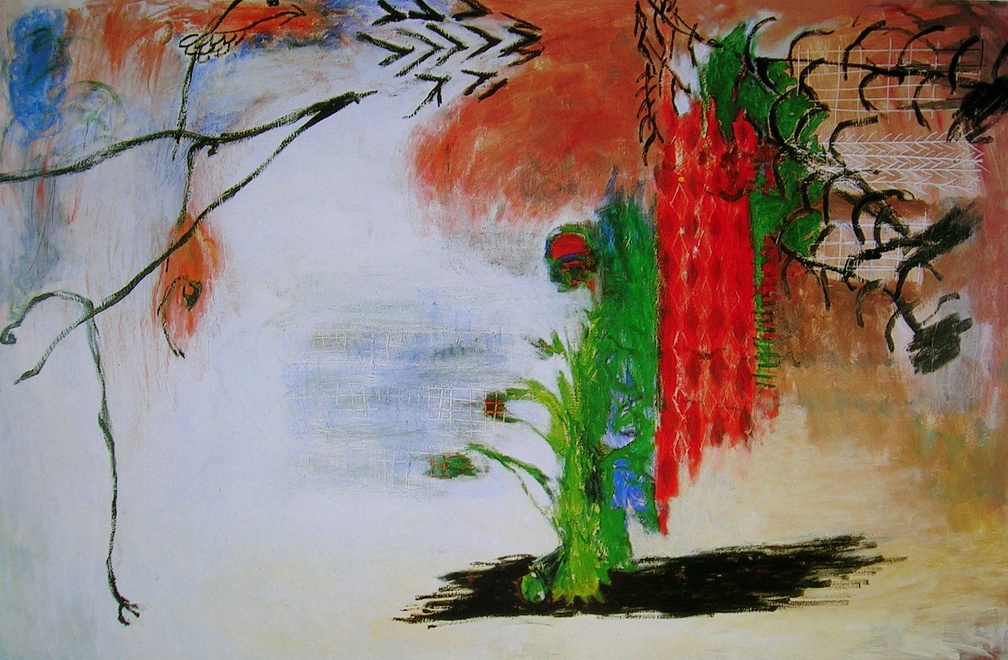 (T0093) Corbeau, 1988, acrylique sur toile, 130 x 195 cm (29647 visites) (T0093) Corbeau, 1988, acrylique sur toile, 130 x 195 cm
