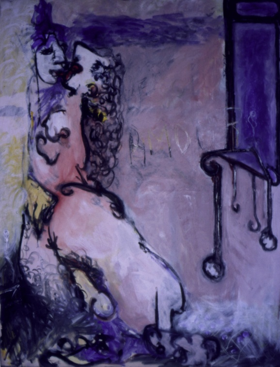 (T0095) Couple, 1988, acrylique sur toile, 146 x 114 cm (3482 visites) (T0095) Couple, 1988, acrylique sur toile, 146 x 114 cm