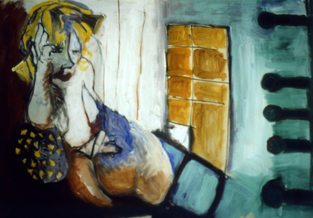(T0101) Femme, 1988, acrylique sur toile, 65 x 93 cm