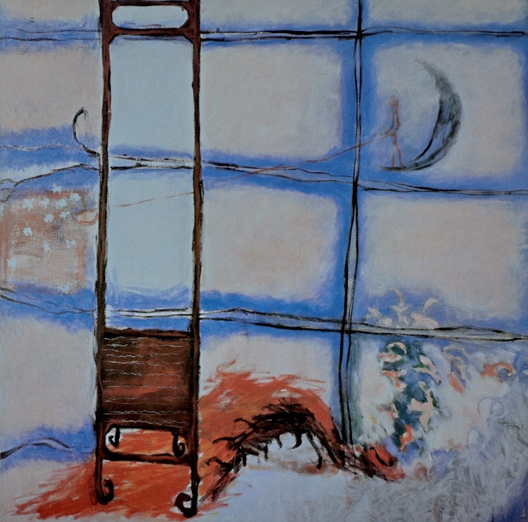 (T0111) Miroir, 1988, acrylique sur toile, 150 x 150 cm (2778 visites) (T0111) Miroir, 1988, acrylique sur toile, 150 x 150 cm
