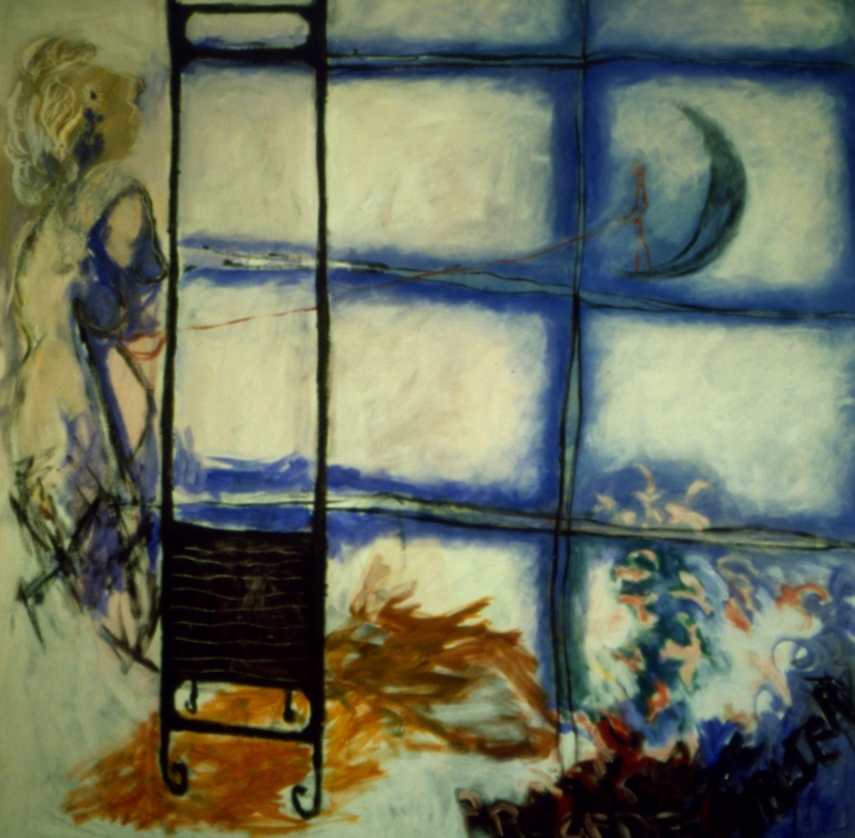 (T0113) Neige de printemps, 1988, acrylique sur toile, 150 x 150 cm (2736 visites) (T0113) Neige de printemps, 1988, acrylique sur toile, 150 x 150 cm