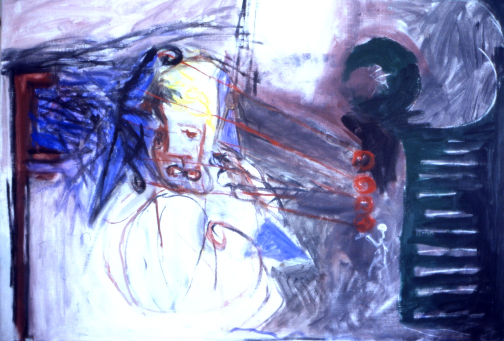 (T0118) Te quiero, 1988, acrylique sur toile, 65 x 97 cm (2652 visites) (T0118) Te quiero, 1988, acrylique sur toile, 65 x 97 cm