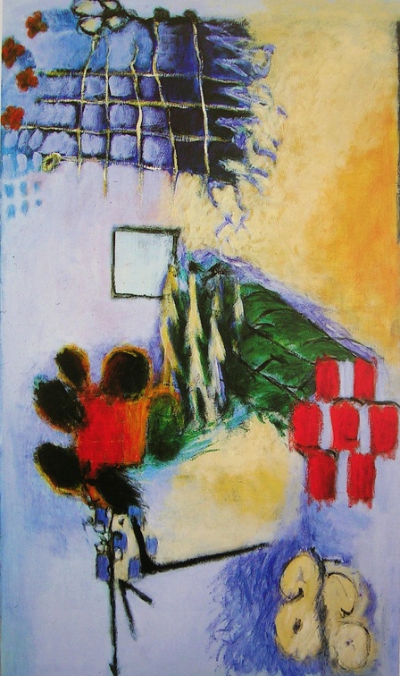 (T0121) Blue, 1989, acrylique sur toile, 162 x 97 cm (43016 visites) (T0121) Blue, 1989, acrylique sur toile, 162 x 97 cm