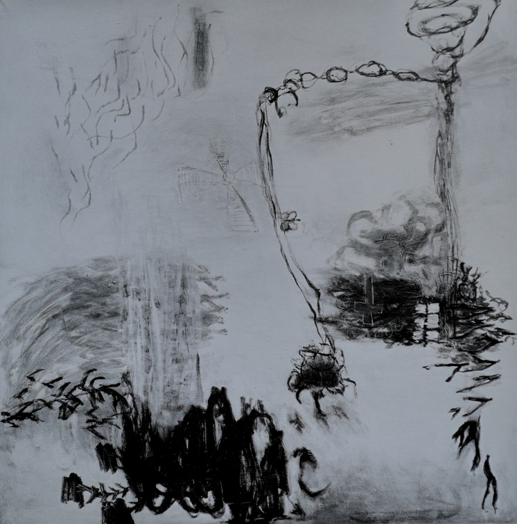 (T0131) Sans titre, 1989, acrylique sur toile, 130 x 130 cm (3468 visites) (T0131) Sans titre, 1989, acrylique sur toile, 130 x 130 cm