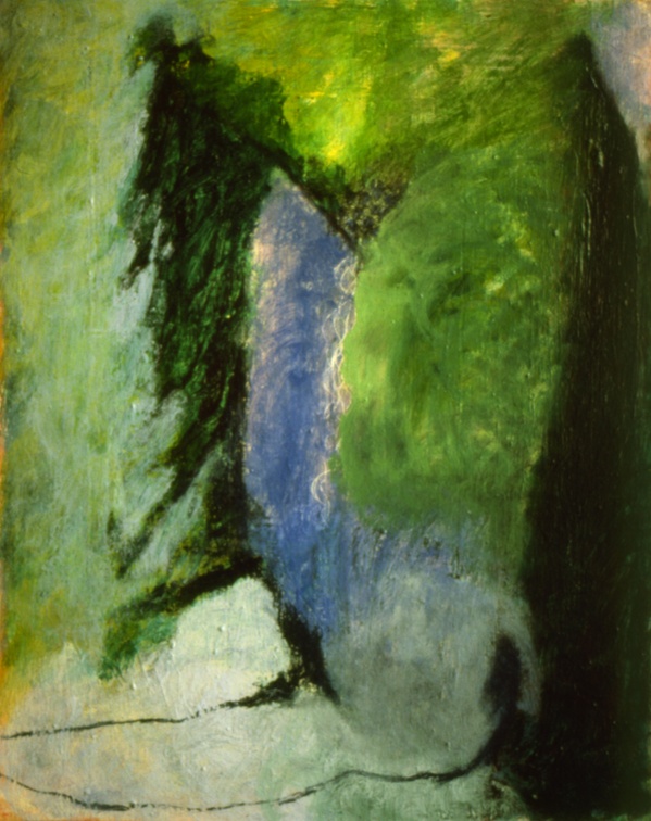 (T0132) Sans titre, 1989, acrylique sur toile, 35 x 27 cm (4455 visites) (T0132) Sans titre, 1989, acrylique sur toile, 35 x 27 cm