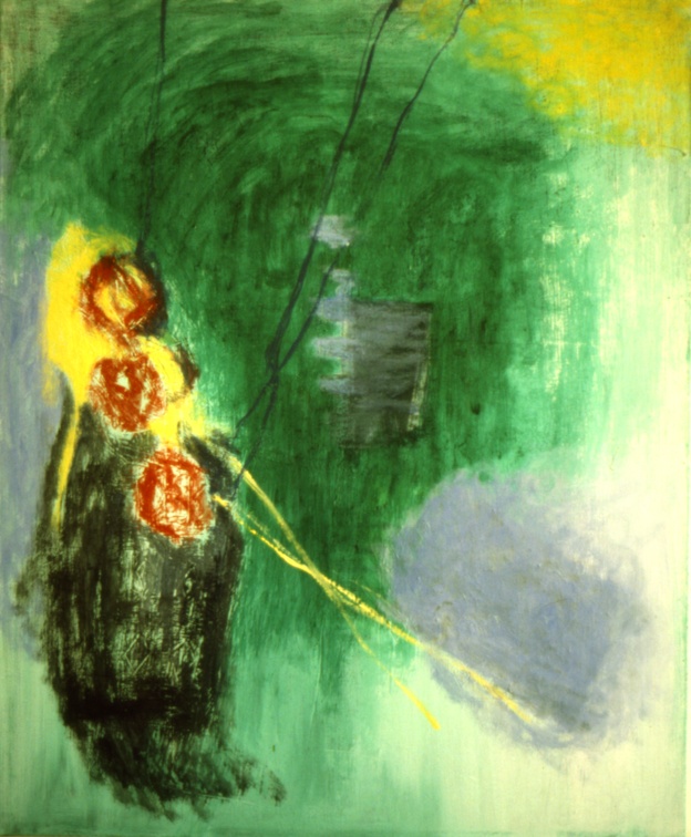 (T0135) Sans titre 4, 1989, acrylique sur toile, 61 x 50 cm (4608 visites) (T0135) Sans titre 4, 1989, acrylique sur toile, 61 x 50 cm