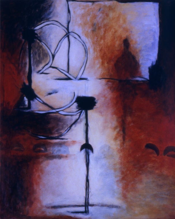 (T0175) Totem, 1990, acrylique sur toile, 92 x 65 cm (2927 visites) (T0175) Totem, 1990, acrylique sur toile, 92 x 65 cm