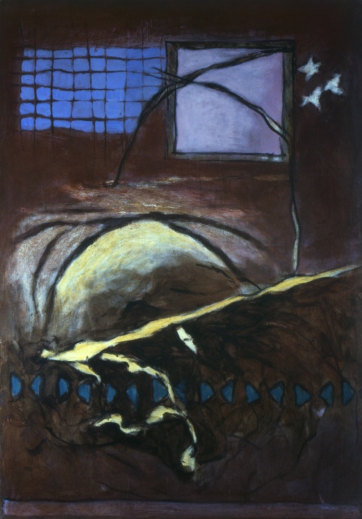 (T0173) Suite Somalie 14, 1990, acrylique sur toile, 92 x 65 cm (3027 visites) (T0173) Suite Somalie 14, 1990, acrylique sur toile, 92 x 65 cm