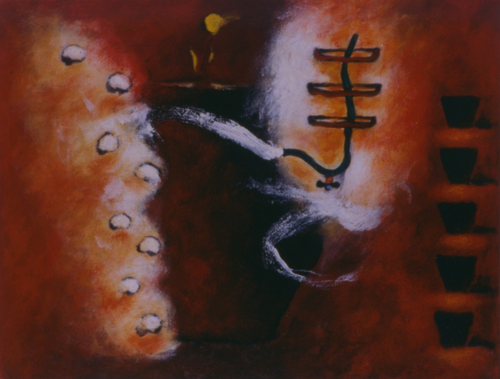 (T0167) Suite Somalie 8, 1990, acrylique sur toile, 73 x 92 cm