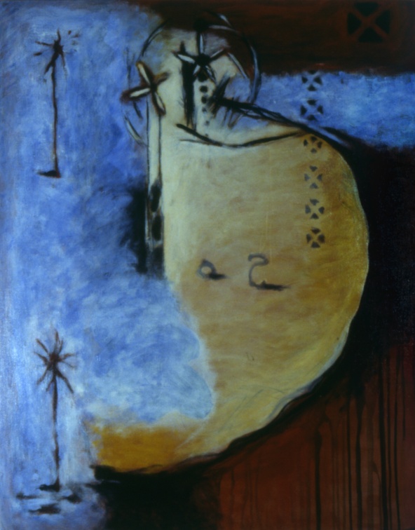 (T0165) Suite Somalie 6, 1990, acrylique sur toile, 92 x 73 cm (3318 visites) (T0165) Suite Somalie 6, 1990, acrylique sur toile, 92 x 73 cm