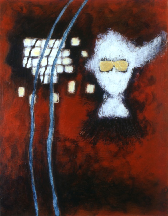 (T0164) Suite Somalie 5, 1990, acrylique sur toile, 41 x 33 cm (3586 visites) (T0164) Suite Somalie 5, 1990, acrylique sur toile, 41 x 33 cm