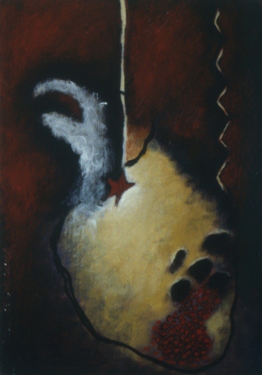 (T0160) Suite Somalie, 1990, acrylique sur toile, 45 x 33 cm (3099 visites) (T0160) Suite Somalie, 1990, acrylique sur toile, 45 x 33 cm