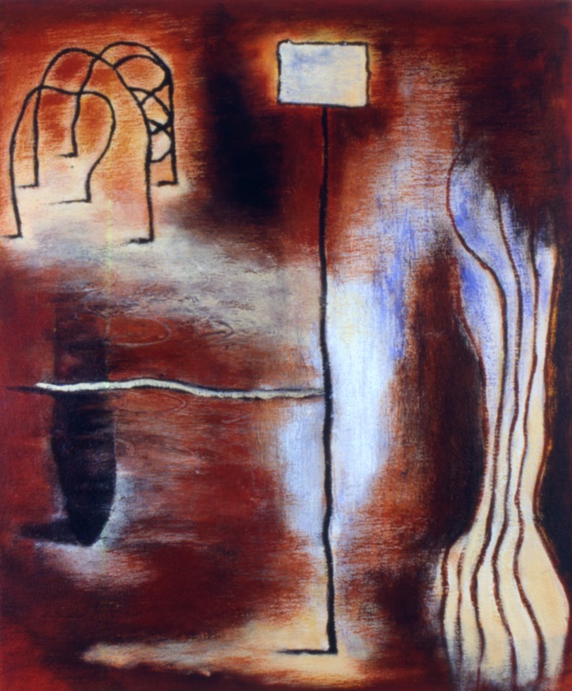 (T0154) Panneau 2, 1990, acrylique sur toile, 92 x 65 cm (4312 visites) (T0154) Panneau 2, 1990, acrylique sur toile, 92 x 65 cm