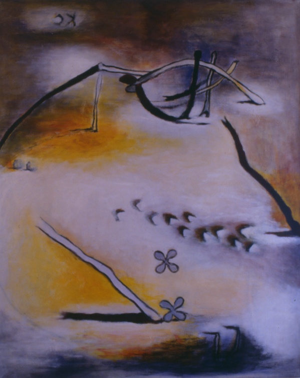 (T0147) Mosaïque, 1990, acrylique sur toile, 162 x 130 cm