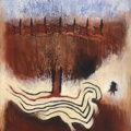 (T0145) Étoile, 1990, acrylique sur toile, 41 x 33 cm