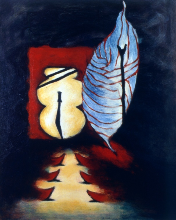 (T0142) Cimeterre, 1990, acrylique sur toile, 92 x 65 cm