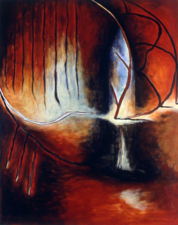 (T0139) Arceaux et rames, 1990, acrylique sur toile, 92 x 65 cm (10678 visites) (T0139) Arceaux et rames, 1990, acrylique sur toile, 92 x 65 cm