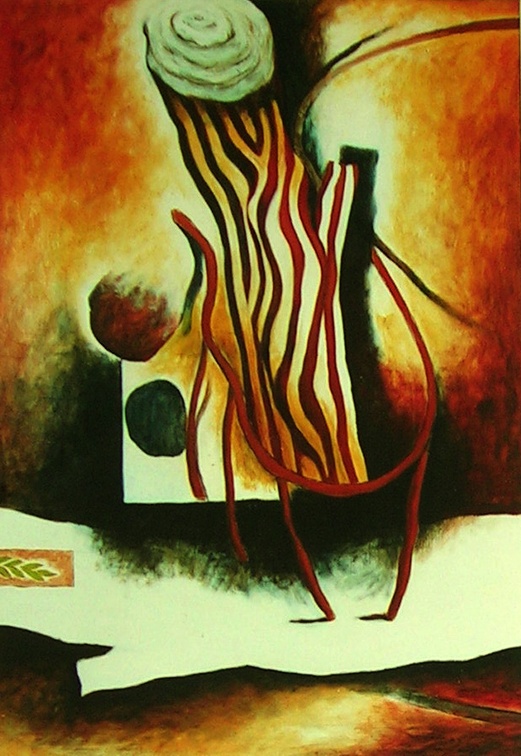 (T0178) Arbre, 1991, acrylique sur toile, 120 x 90 cm (8288 visites) (T0178) Arbre, 1991, acrylique sur toile, 120 x 90 cm