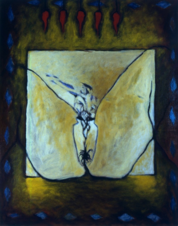 (T0179) Aslama, 1991, acrylique sur toile, 92 x 73 cm (7431 visites) (T0179) Aslama, 1991, acrylique sur toile, 92 x 73 cm