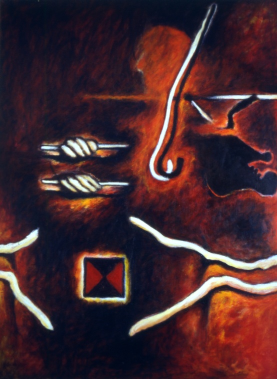(T0181) Cannes, 1991, acrylique sur toile, 130 x 97 cm