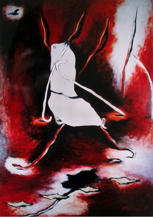 (T0185) Jocaste, 1991, acrylique sur toile, 162 x 114 cm (32173 visites) (T0185) Jocaste, 1991, acrylique sur toile, 162 x 114 cm