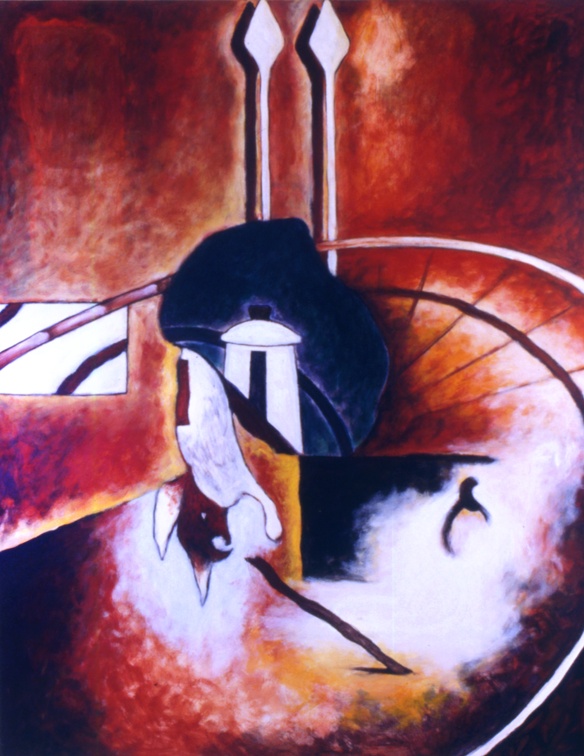 (T0186) Lances, 1991, acrylique sur toile, 146 x 114 cm (6833 visites) (T0186) Lances, 1991, acrylique sur toile, 146 x 114 cm