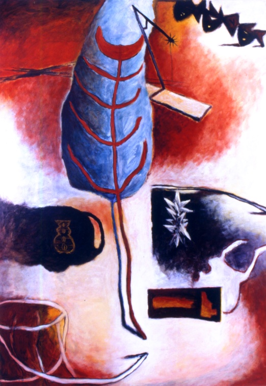 (T0187) Marteau, 1991, acrylique sur toile, 162 x 114 cm (7010 visites) (T0187) Marteau, 1991, acrylique sur toile, 162 x 114 cm
