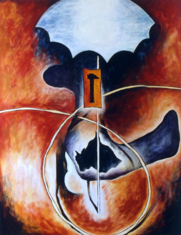 (T0188) Narcisse 2, 1991, acrylique sur toile, 116 x 89 cm (8498 visites) (T0188) Narcisse 2, 1991, acrylique sur toile, 116 x 89 cm