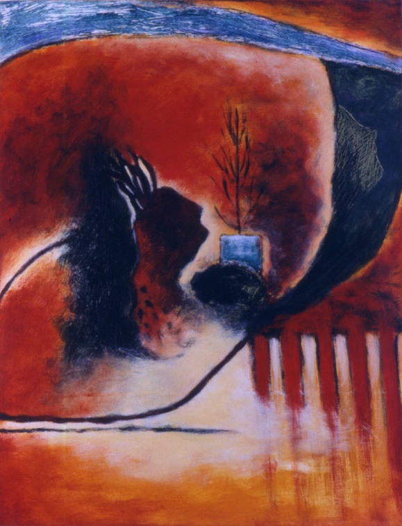 (T0189) Nomade, 1991, acrylique sur toile, 35 x 25 cm